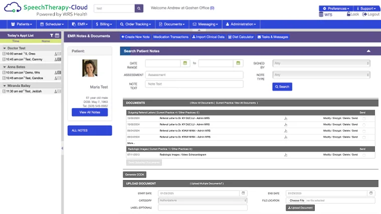 Seamless Electronic Data Exchange Screen