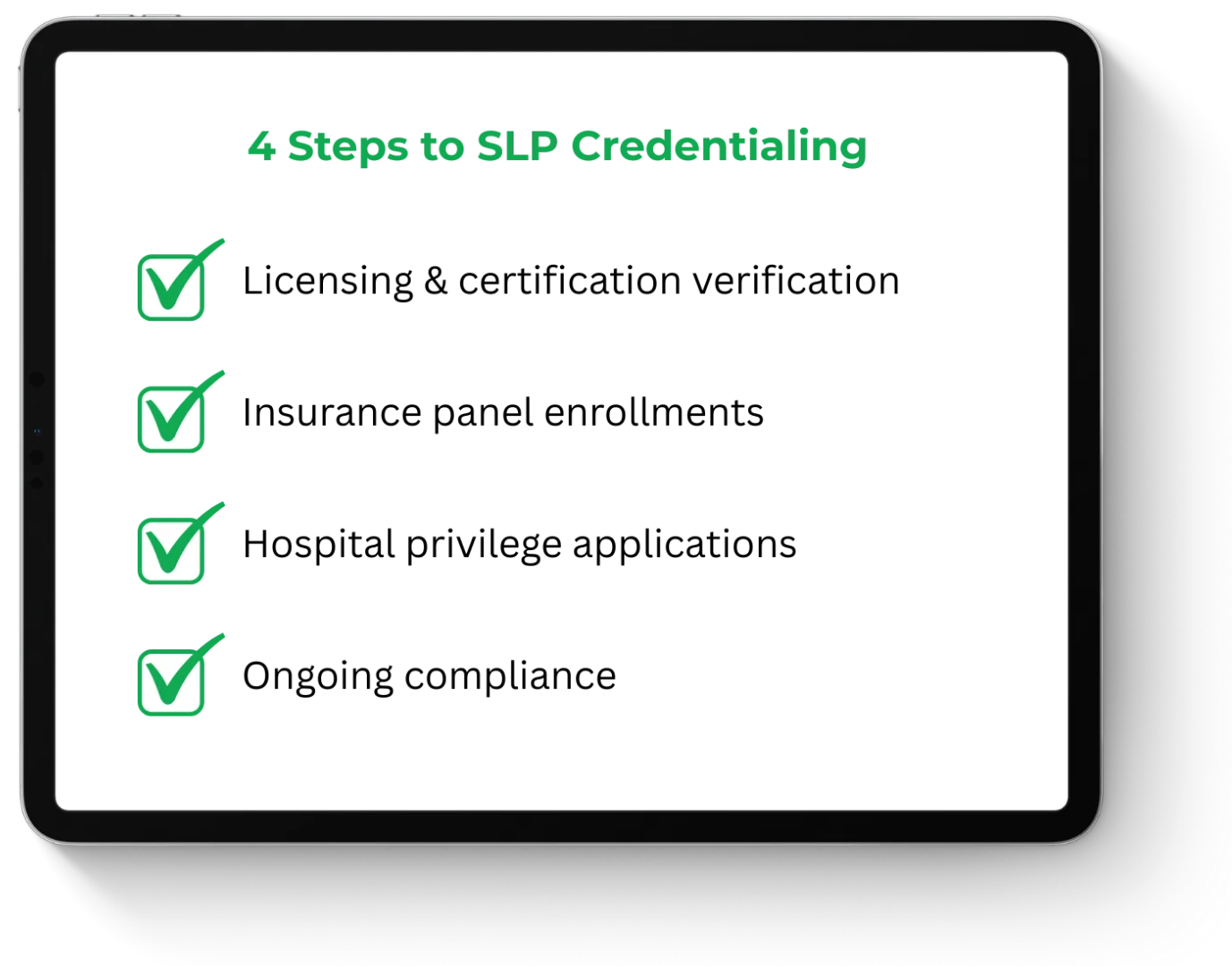 Four Steps to SLP Credentialing